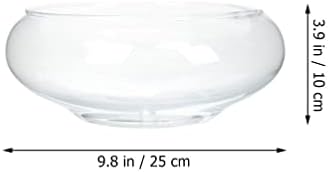 Alipis Round Glass Fish Bowl - 787 x 98 Decorative Terrarium Vase for Succulents Air Plants and Candles