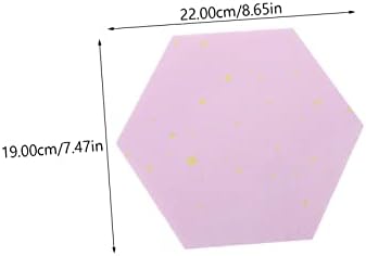 PRETYZOOM 6pc Hexagon Felt Bulletin Board Strips for Wall