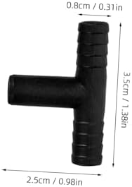 10pcs T Shaped Desk Fountain Hose Connectors Splitter for 8mm Tubing