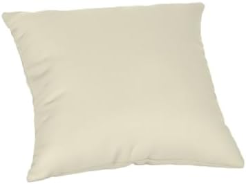 TRP Reversible Square Throw Pillow 18x18 White Ivory Cream