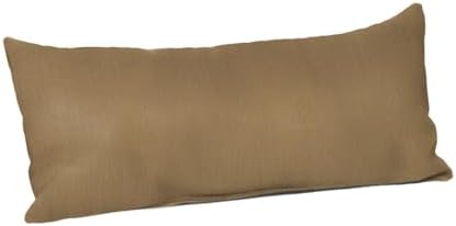 Indoor Outdoor Rectangle Lumbar Pillow with Insert Brown Taupe Reversible