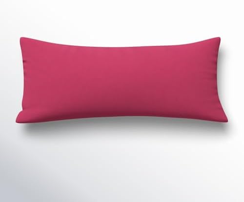 Fuchsia Hot Pink Rectangle Lumbar Throw Pillow