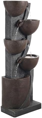 VEVOR 4961 in Tall Waterfall Fountain with LED Light and Pump