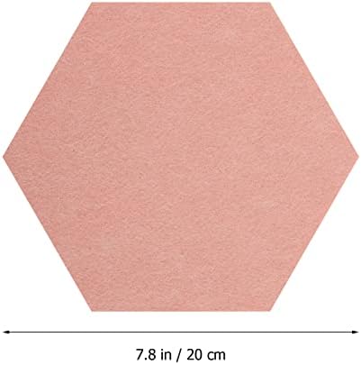 Balacoo 8 Piece Hexagon Felt Bulletin Board Decorative Wall Display for Home Office School