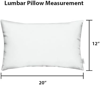 RSH Decor Lumbar Throw Pillows Set of 2 20x12 All Weather