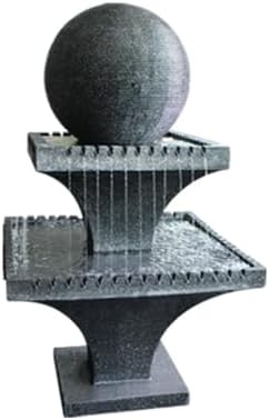 Contemporary Tiered Sphere Water Fountain with LED Lights