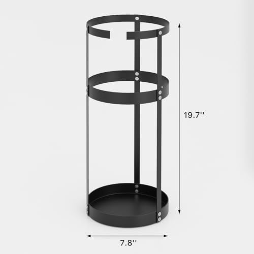 Kawaiita Steel Round Umbrella Stand Black