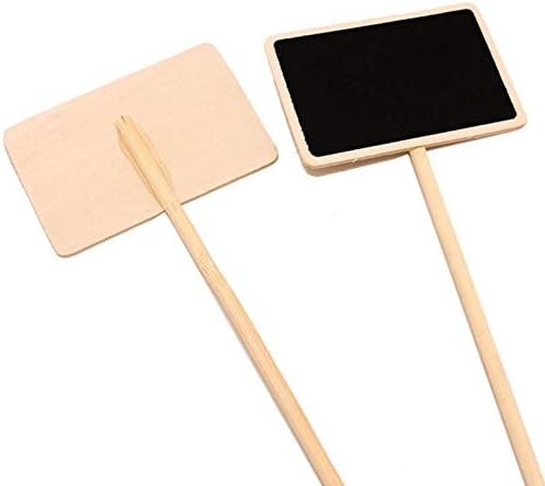 20 Pcs Mini Wood Chalkboard Plant Tags for Garden Decor