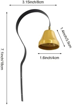 BokWin Shopkeepers Bell for Door Opening Black Ring Doorbell 16 Inch