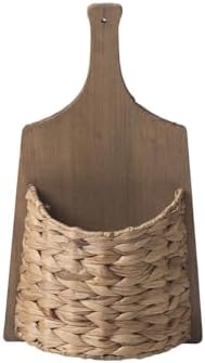 Handwoven Water Hyacinth Hanging Basket Boho Wall Decor
