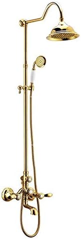 Adjustable Thermostatic Shower Set with Brass Taps