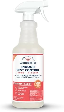 Wondercide Indoor Pest Control Spray with Natural Essential Oils - Pet and Family Safe 32 oz