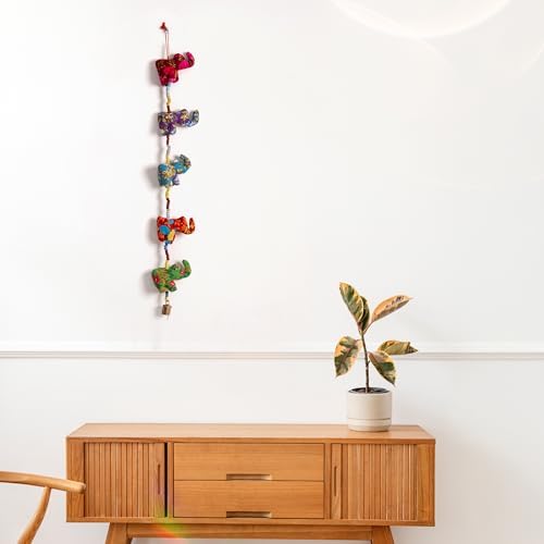 Traditional Handmade Colorful Elephant Door Hanging Decor