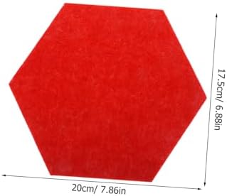 12pcs Hexagon Felt Bulletin Board Wall Tiles for Decor Photos Messages