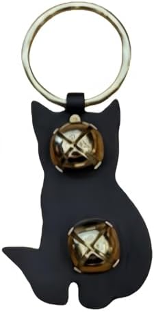 Handcrafted Leather Door Bells with Animal Shapes - 5 Styles Set Cat