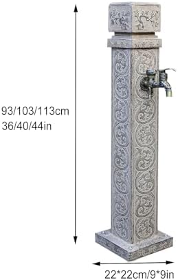 PAKMEZ Freestanding Garden Water Column with Faucet