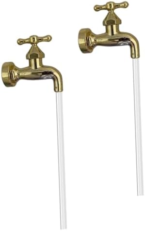 Yardenfun 2Sets Invisible Flowing Spout Water Fountain Faucet for Outdoor Decor