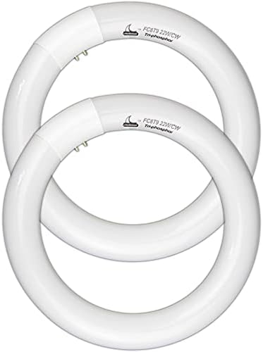 CHKADAWA FC8T9 22W Cool White Circular Fluorescent Light Bulb 2 Pack