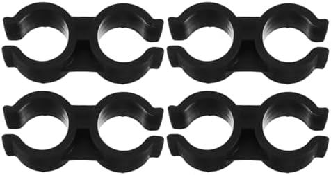 HEALEEP Dustpan Broom Connection Buckle - 4PCS Plastic Double Pipe Clamp for Easy Installation