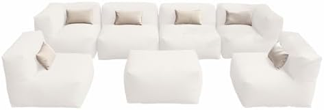 OPEAK 20x11 Inch Throw Pillow Set 6 Pack Sand Beige
