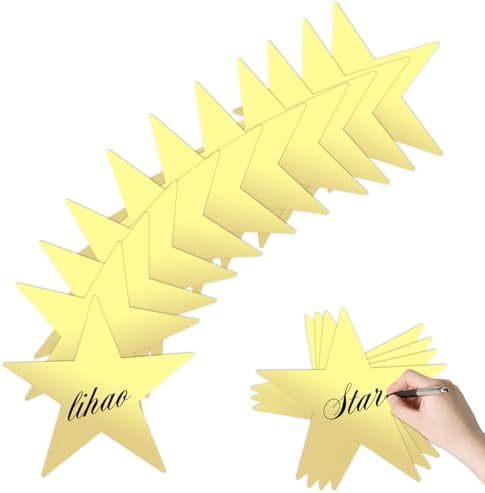 24 Pcs 11 Inch Gold Star Cutouts for Bulletin Board Wall Decorations