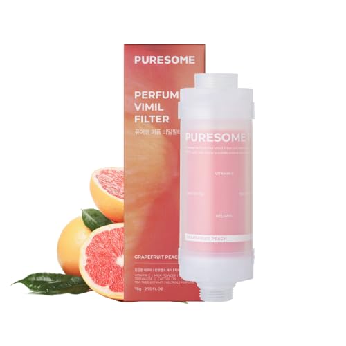 BODYLUV Puresome Perfume Shower Filter - Chlorine Removal Vitamin C Scent Grapefruit Peach