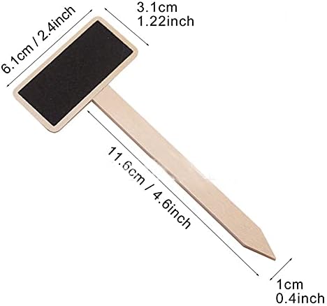 20pcs Mini Wood Chalkboard Plant Tags for Garden Decor Plant Labeling