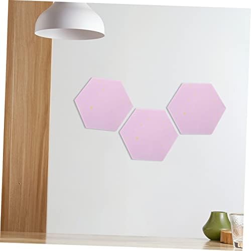 PRETYZOOM 6pc Hexagon Felt Bulletin Board Strips for Wall