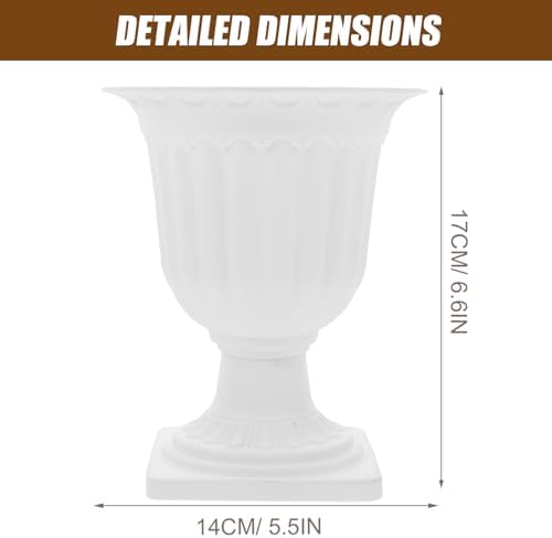 GANAZONO 2pcs White Flowerpot Decorative Planters for Home Wedding Office