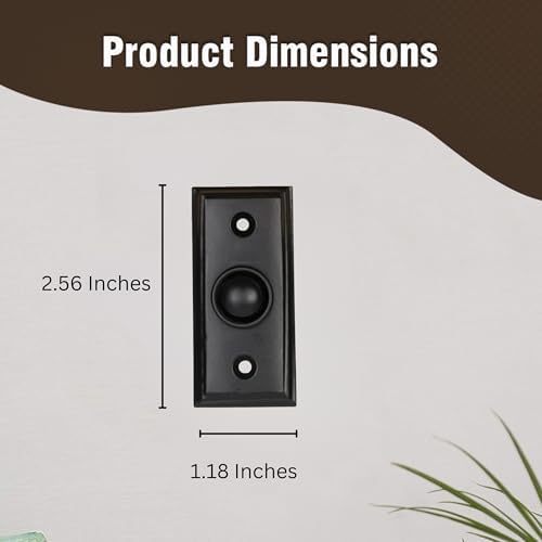 Vintage Decorative Doorbell Button Black Powder Coated