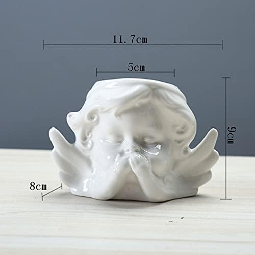 Vaguelly Retro Angel Face Ceramic Planter Pot with Drainage Hole