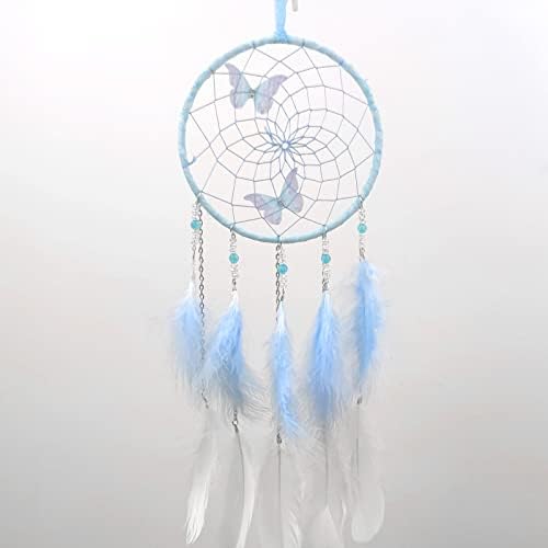 Blue Butterflies Dream Catcher Wall Decoration for Girls Kids