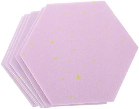 PRETYZOOM 6pc Hexagon Felt Bulletin Board Strips for Wall