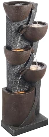 VEVOR 4961 in Tall Waterfall Fountain with LED Light and Pump