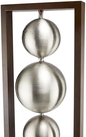 Alpine Corporation WIN1562 Outdoor Cascading Stone Water Wall Floor Fountain with LED Lights 32 H Gray