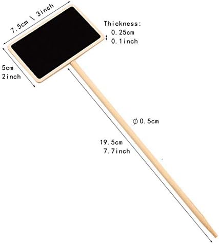 20 Pcs Mini Wood Chalkboard Plant Tags for Garden Decor