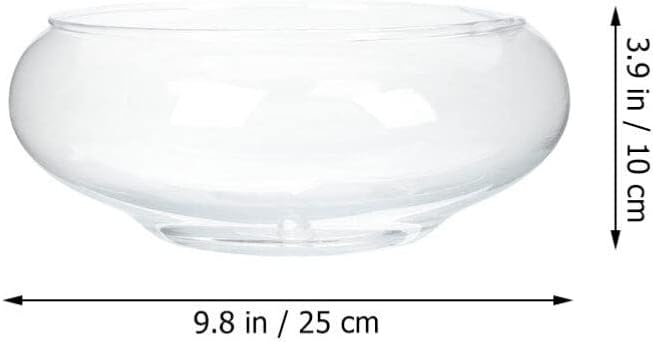 Alipis Round Glass Fish Bowl - 787 x 98 Decorative Terrarium Vase for Succulents Air Plants and Candles