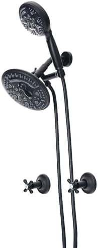 PHASAT 2 Handle Shower Faucet with Matte Black Finish