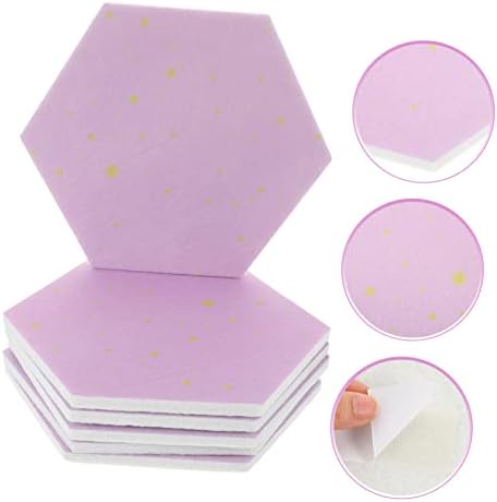 PRETYZOOM 6pc Hexagon Felt Bulletin Board Strips for Wall