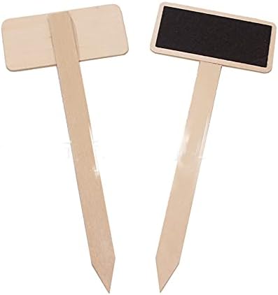 20pcs Mini Wood Chalkboard Plant Tags for Garden Decor Plant Labeling