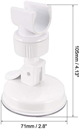 Uxcell Adjustable Suction Shower Head Holder 105mm White