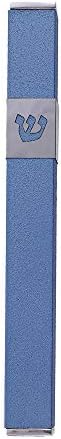 Yair Emanuel Mezuzah Case Holder Blue 12cm
