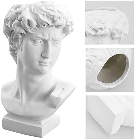 David Statue Vase 6 Inch Greek Bust Planter