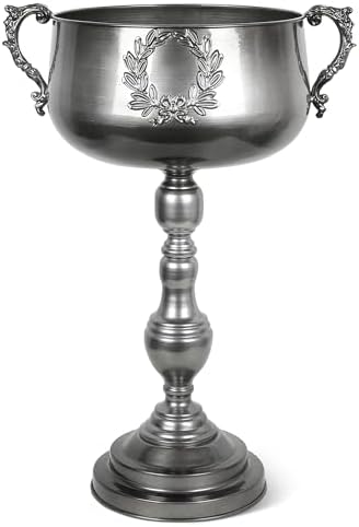 Worth 225 Inch Tall Floor Urn Vase - Glossy Black Metal Planter Bowl for Home Decor and Party Events