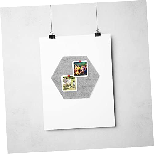 Zerodeko 10pcs Hexagon Felt Bulletin Board for Wall Decoration Easy Install No Damage
