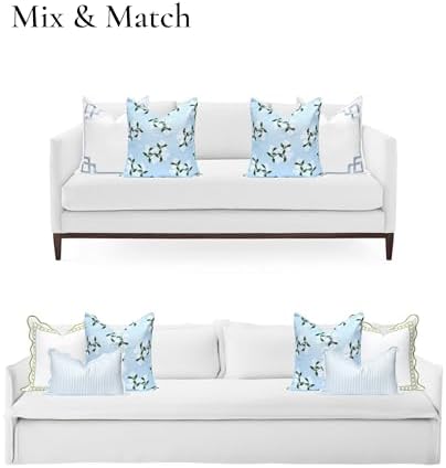 Hofdeco Premium Baby Blue Hydrangea Throw Pillow Cover 20x20