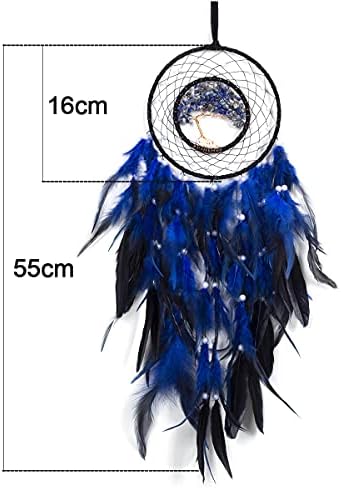 Dream Catcher with Healing Crystal Stone Blue