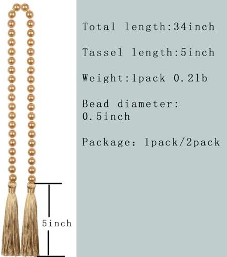 Fenghuangwu Pearl Glass Bead Garland with Tassels