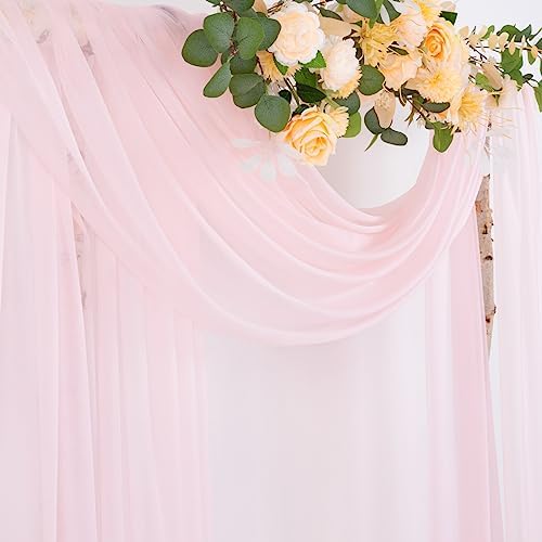 Socomi Blush Pink Sheer Arch Draping Fabric 29 x 20Ft