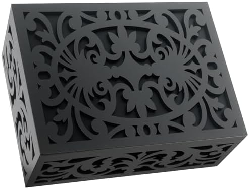 Modern Black Wooden Doorbell Chime Cover Box